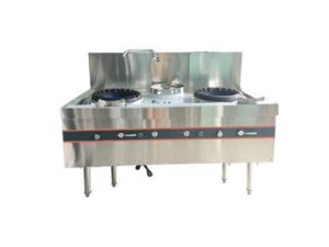 Bếp á 2 họng công nghiệp có 1 vòi nước sạch