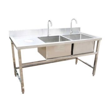 Chau Rua Inox Doi Cong Nghiep Co Lo Xa Rac 2 Chau Rua Inox Doi Cong Nghiep Co Lo Xa Rac 2