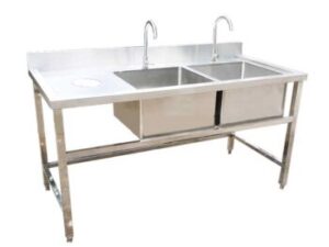 Chau Rua Inox Doi Cong Nghiep Co Lo Xa Rac 2