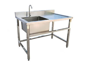 Chau Rua Inox Don Co Ban Lech Can Va Gia Nan Duoi Cho Xi Nghiep