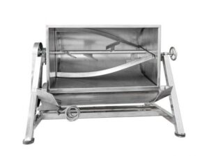 Mày trộn gia nhiệt trục quay ngang 80kg