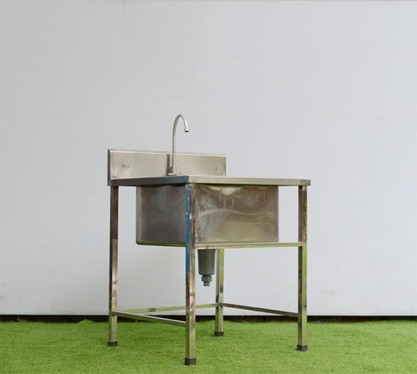Chậu rửa đơn inox công nghiệp 2