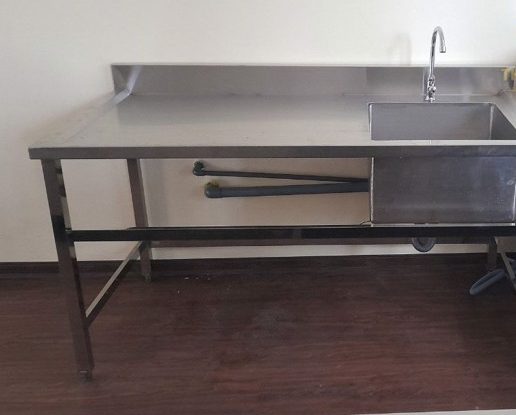 Bàn chậu rửa 1 hố có bàn lệch phải 2