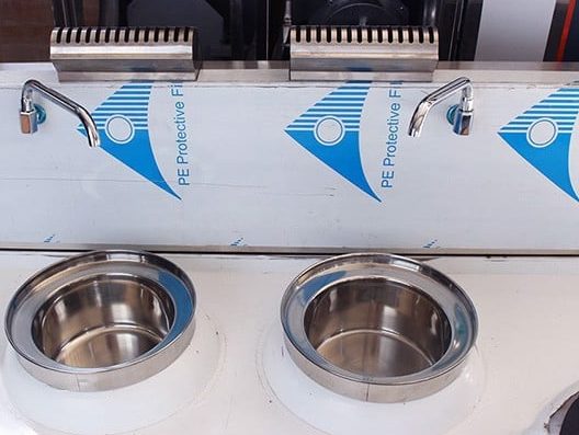 Bếp á đôi họng đất có quạt thổi và 2 bầu nước công nghiệp 2