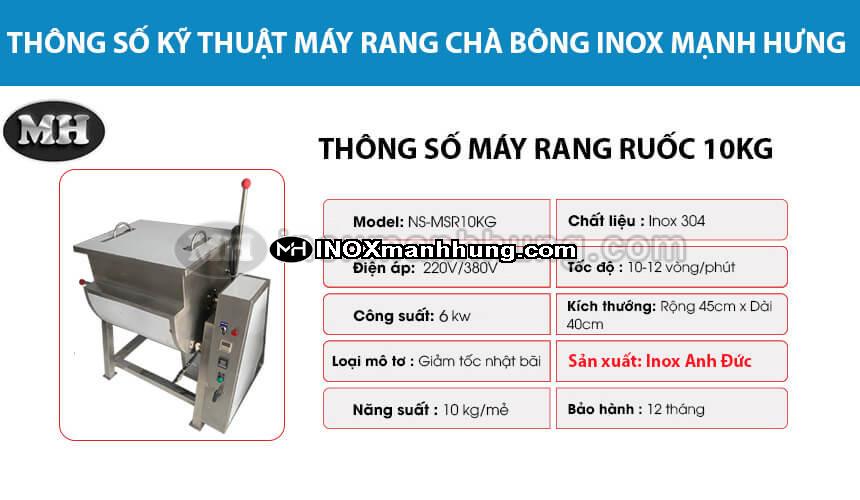 Máy rang chà bông 10kg 10