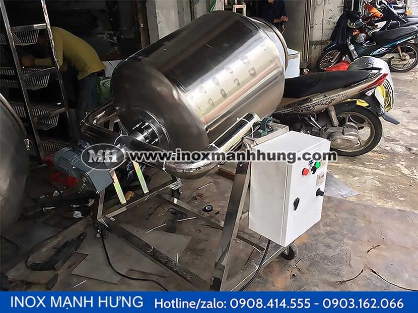 Máy sấy chà bông dạng ru lô quay 2